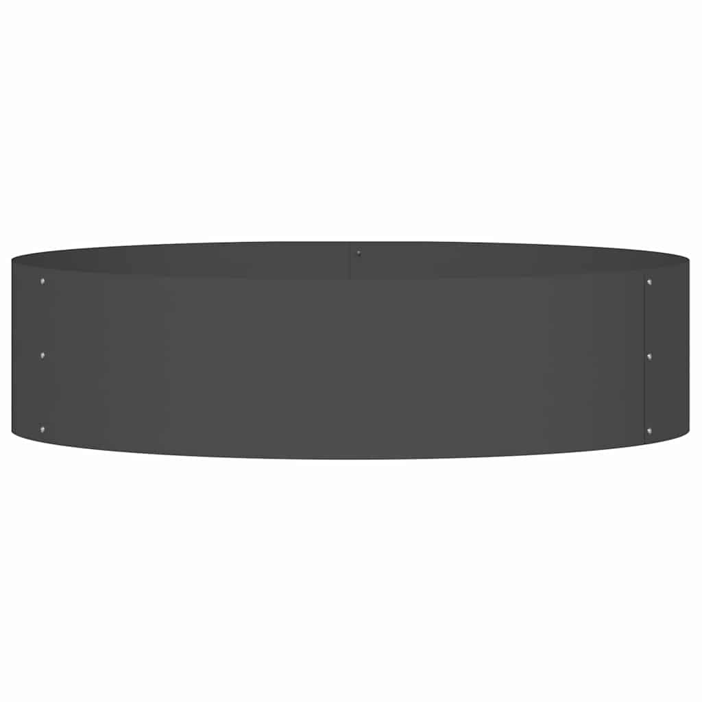 Vasi da giardino 5 pcs Nero 80 x 80 x 20 cm Acciaio