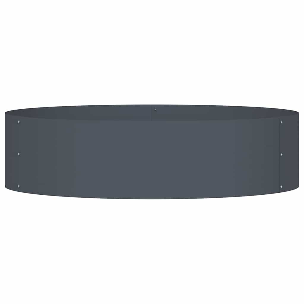 Vasi da giardino 5 pcs Antracite 80 x 80 x 20 cm Acciaio