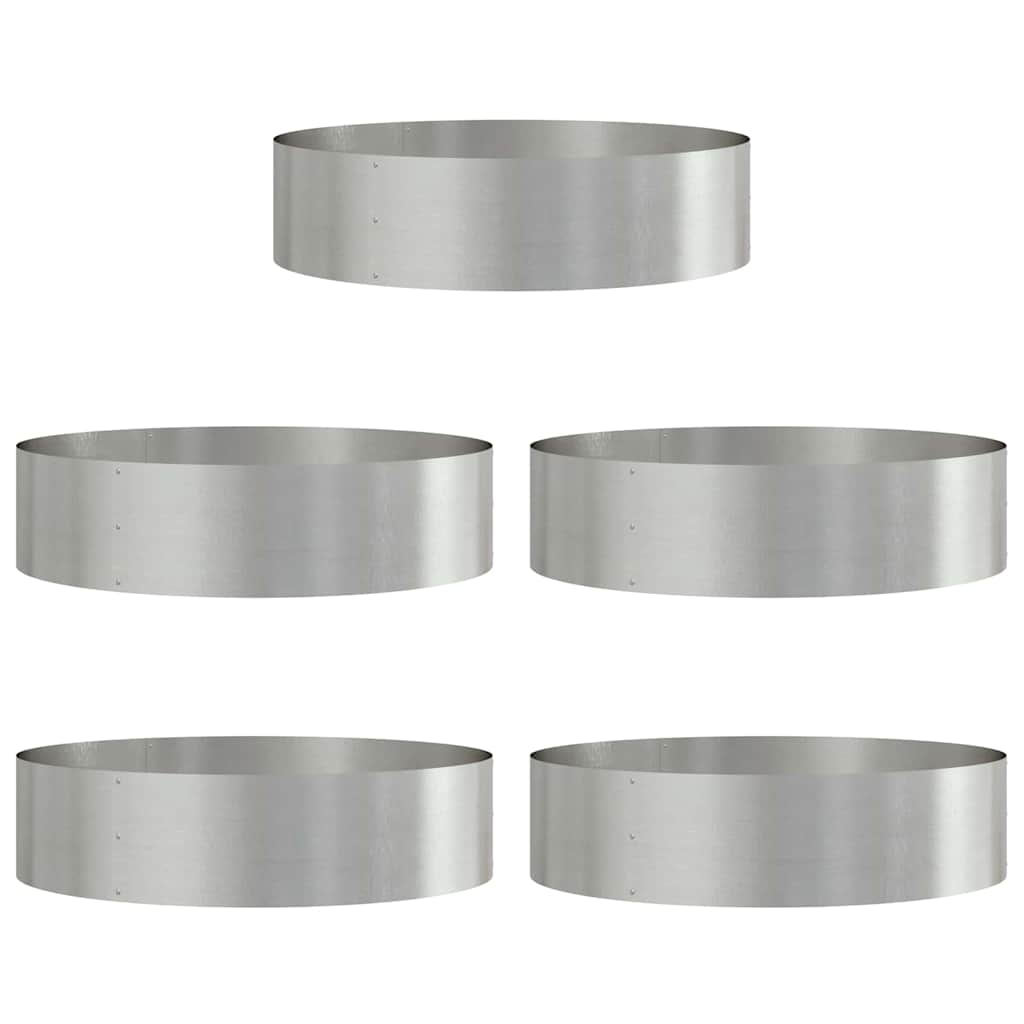 Vasi da giardino 5 pcs Argento 80 x 80 x 20 cm
