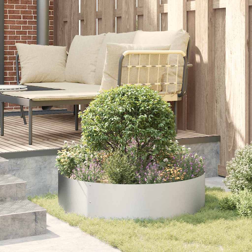 Vasi da giardino 5 pcs Argento 80 x 80 x 20 cm Acciaio zincato