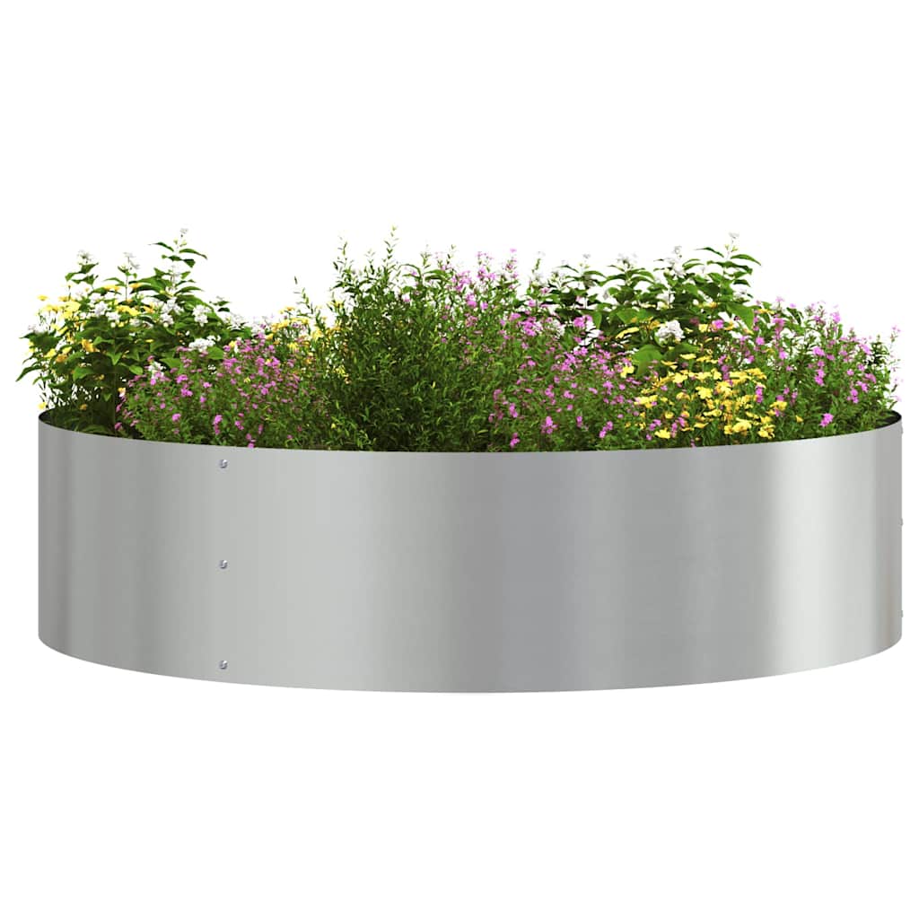 Vasi da giardino 5 pcs Argento 80 x 80 x 20 cm Acciaio zincato