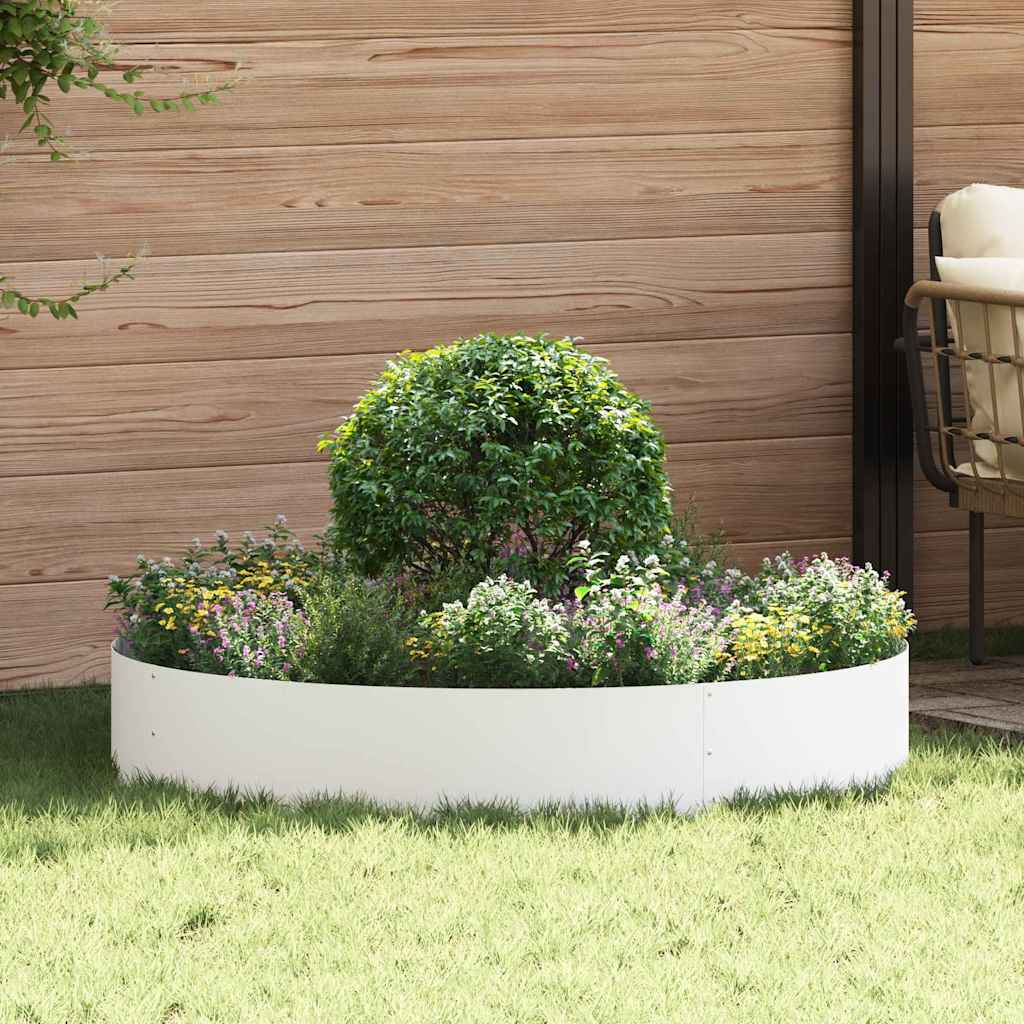 Vaso da giardino Bianco 120 x 120 x 20 cm Acciaio