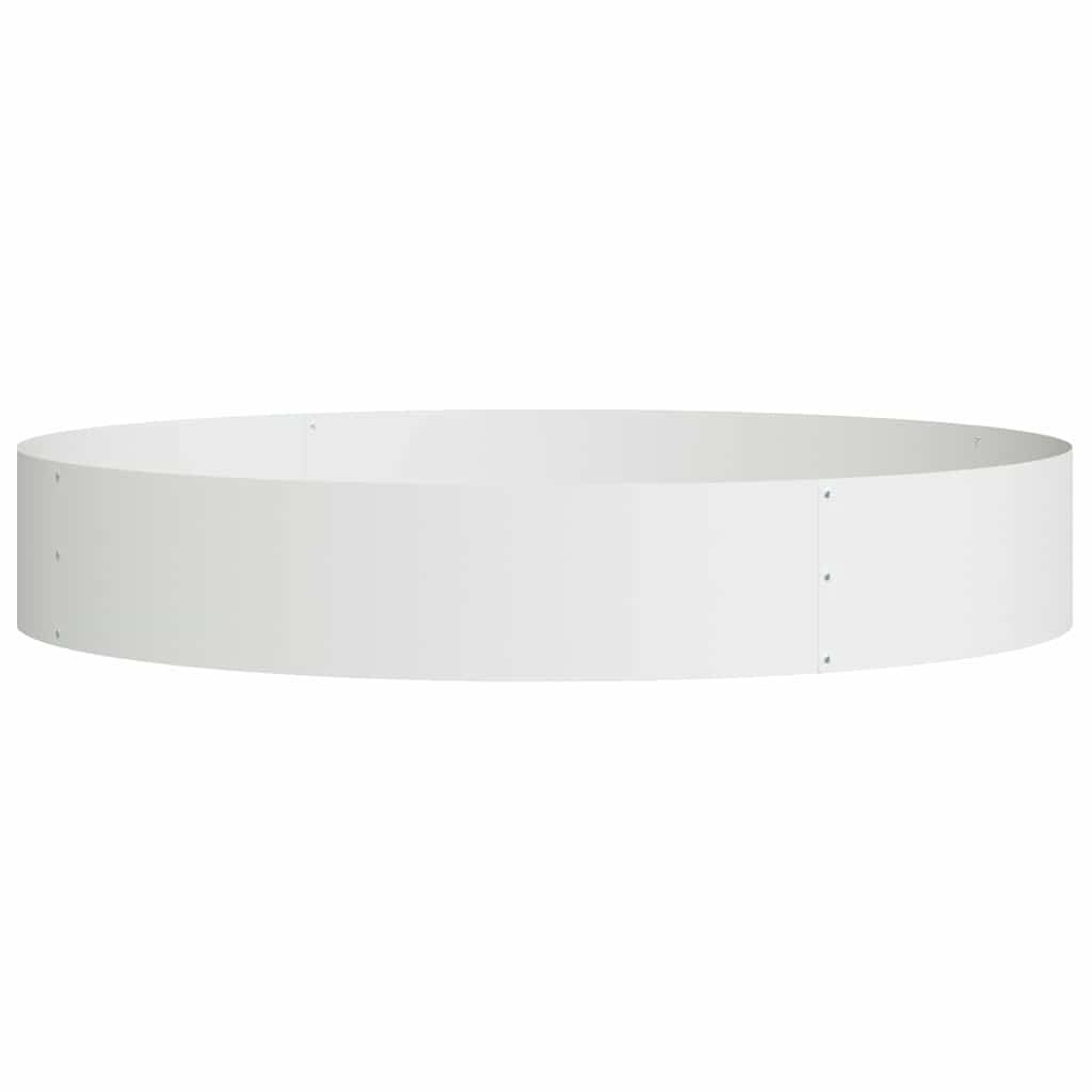 Vaso da giardino Bianco 120 x 120 x 20 cm Acciaio