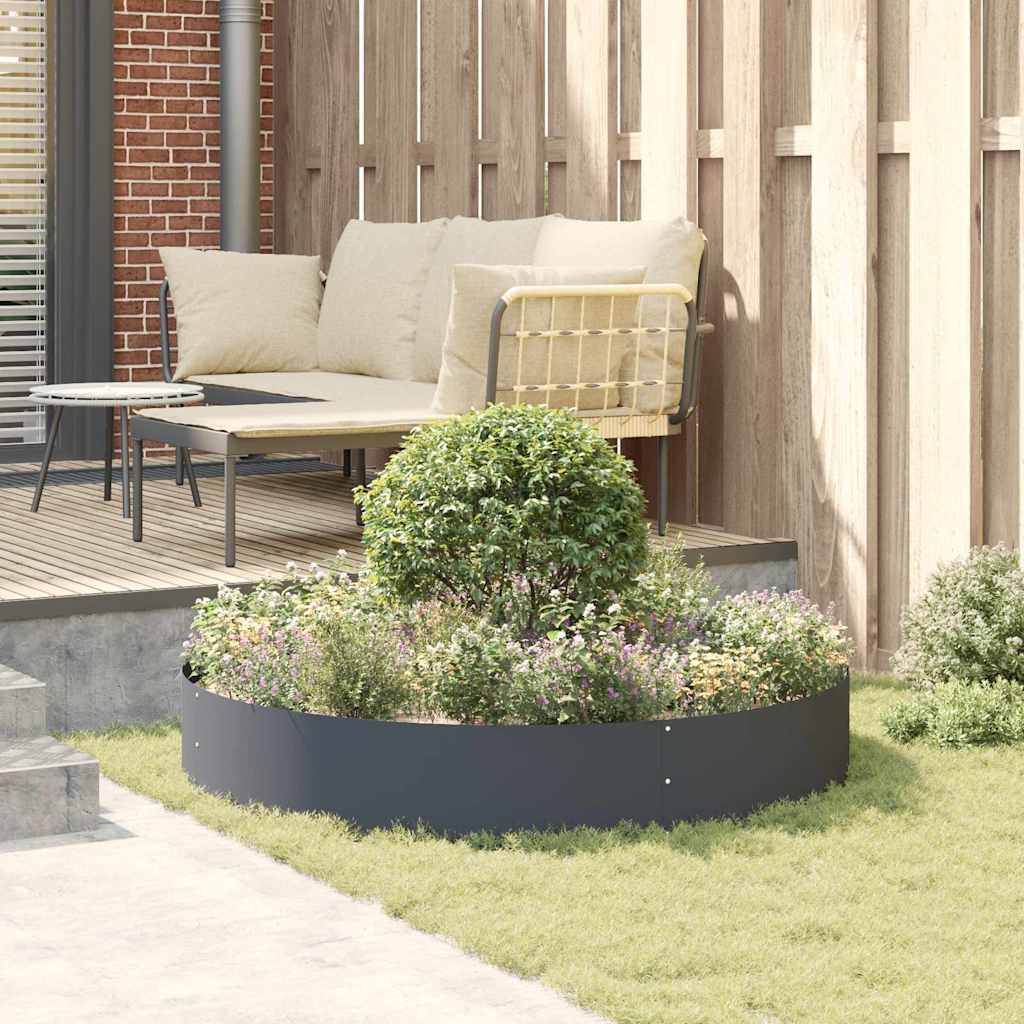 Vaso da giardino Antracite 120 x 120 x 20 cm Acciaio