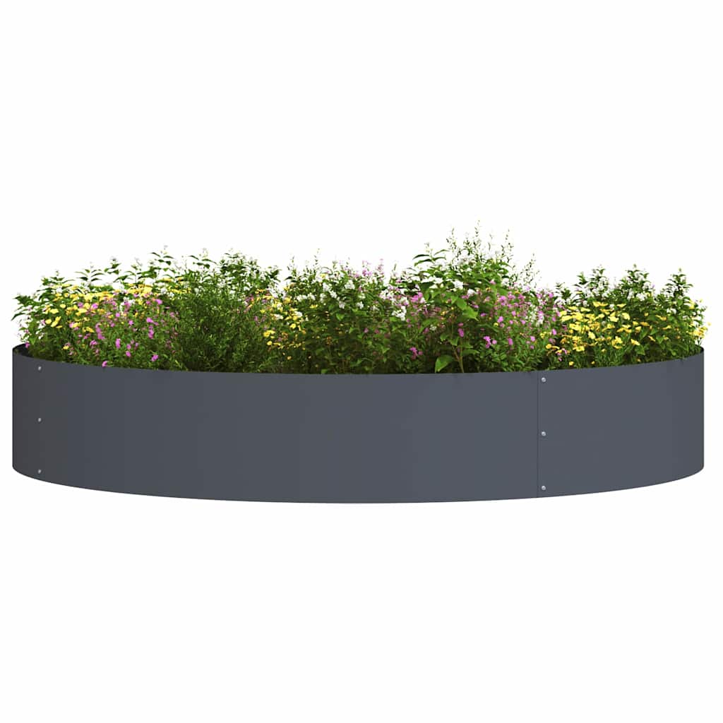 Vaso da giardino Antracite 120 x 120 x 20 cm Acciaio