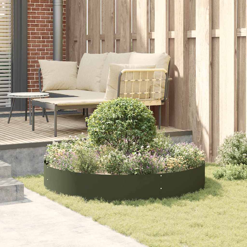 Vaso da giardino Oliver verde 120 x 120 x 20 cm Acciaio