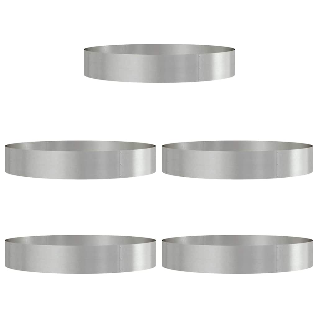 Vasi da giardino 5 pcs Argento 120 x 120 x 20 cm