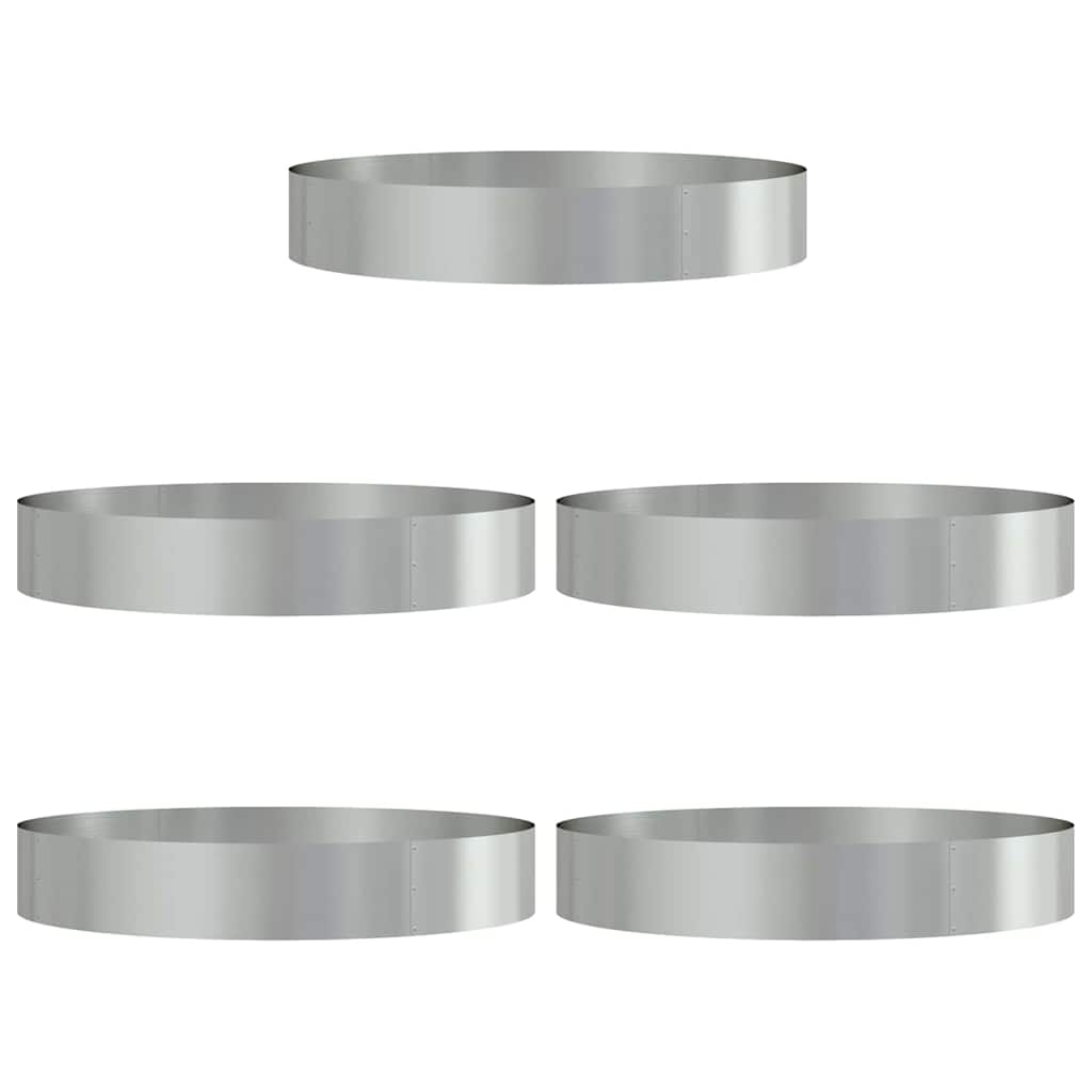 Vasi da giardino 5 pcs Argento 120 x 120 x 20 cm