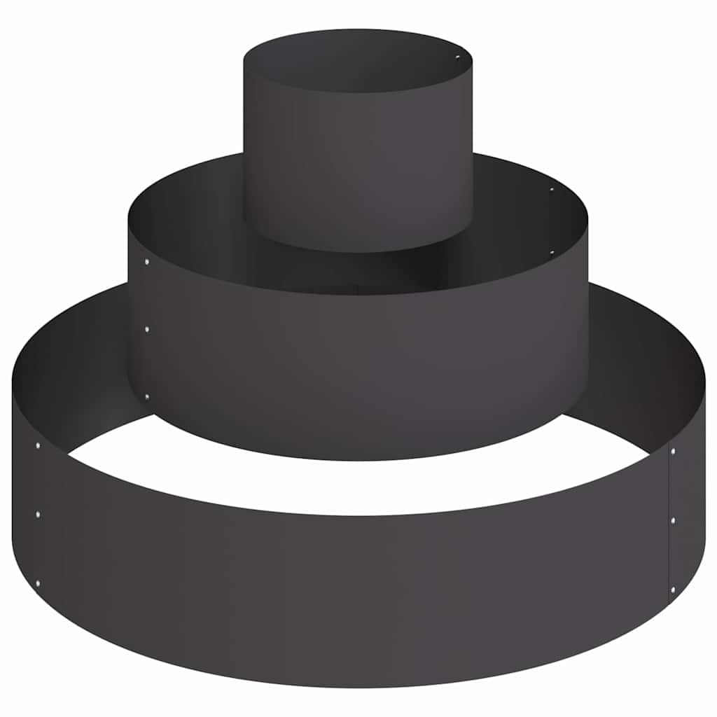 Vaso da giardino Nero 90 x 90 x 20 cm Acciaio