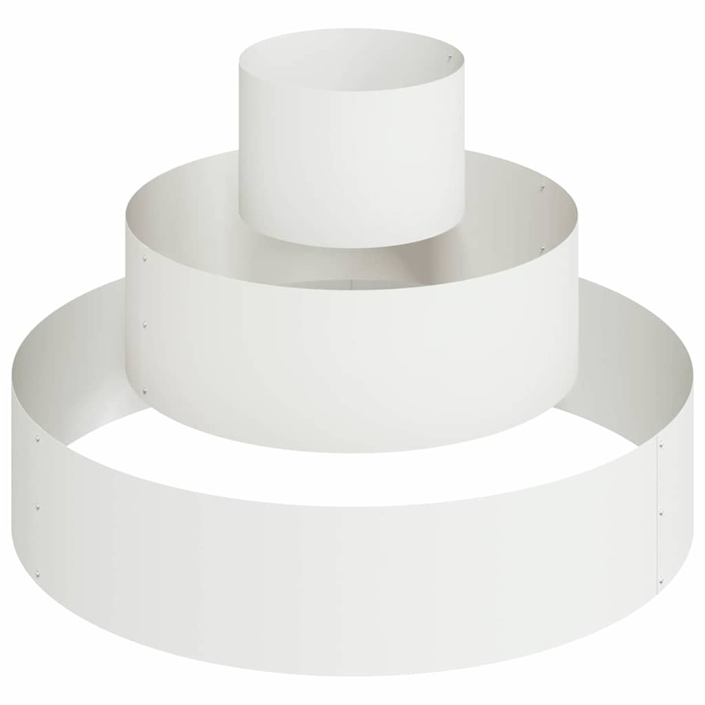 Vaso da giardino Bianco 90 x 90 x 20 cm Acciaio