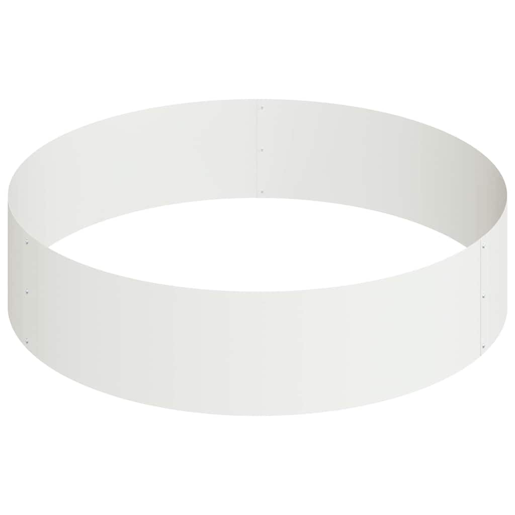 Vaso da giardino Bianco 90 x 90 x 20 cm Acciaio