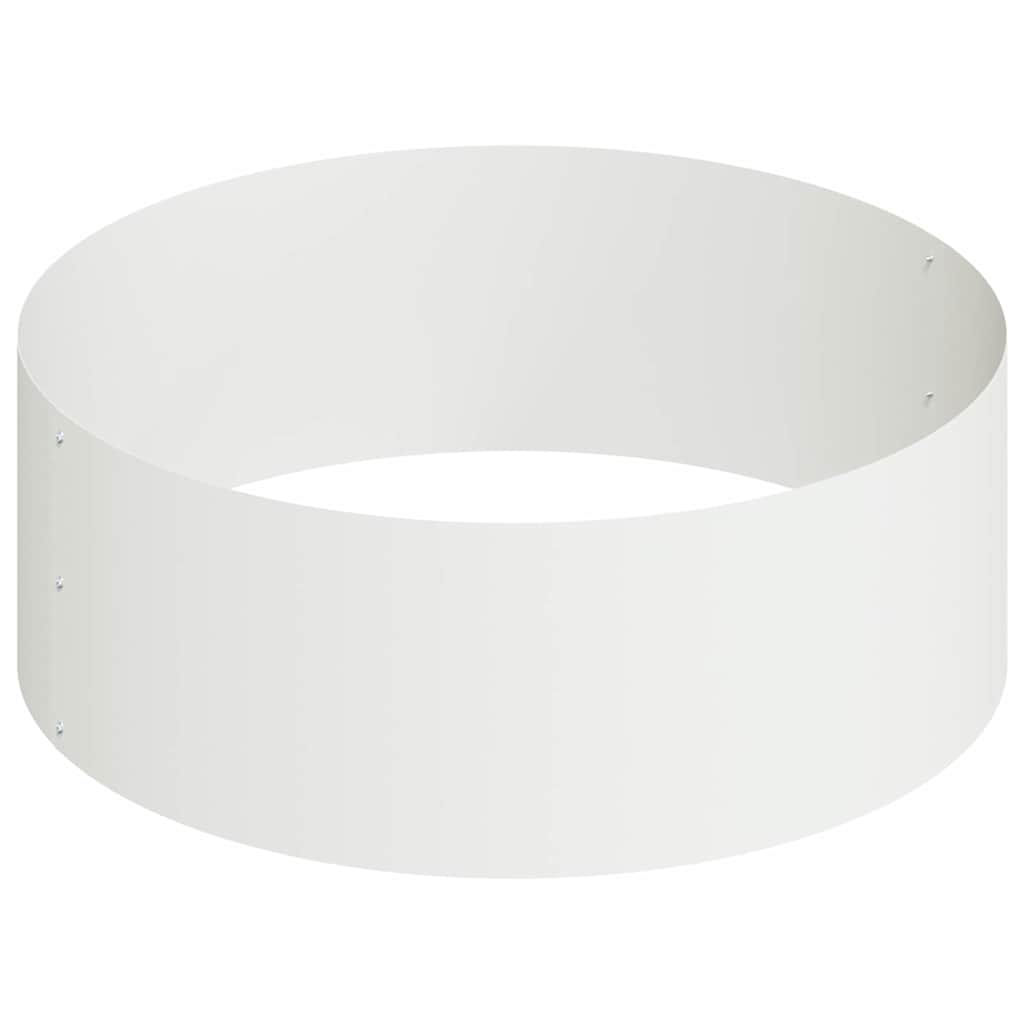 Vaso da giardino Bianco 90 x 90 x 20 cm Acciaio
