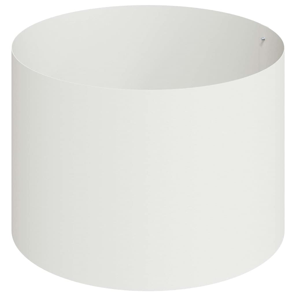 Vaso da giardino Bianco 90 x 90 x 20 cm Acciaio