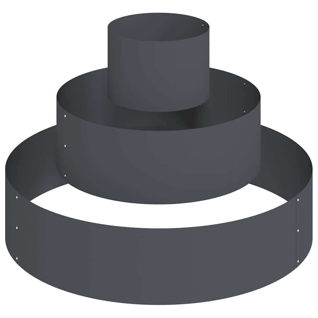 Vaso da giardino Antracite 90 x 90 x 20 cm Acciaio