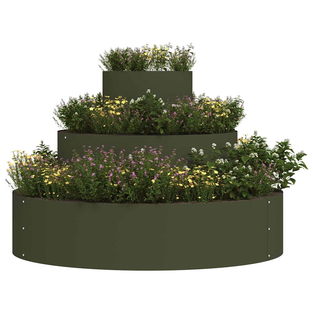 Vaso da giardino Oliver verde 90 x 90 x 20 cm Acciaio