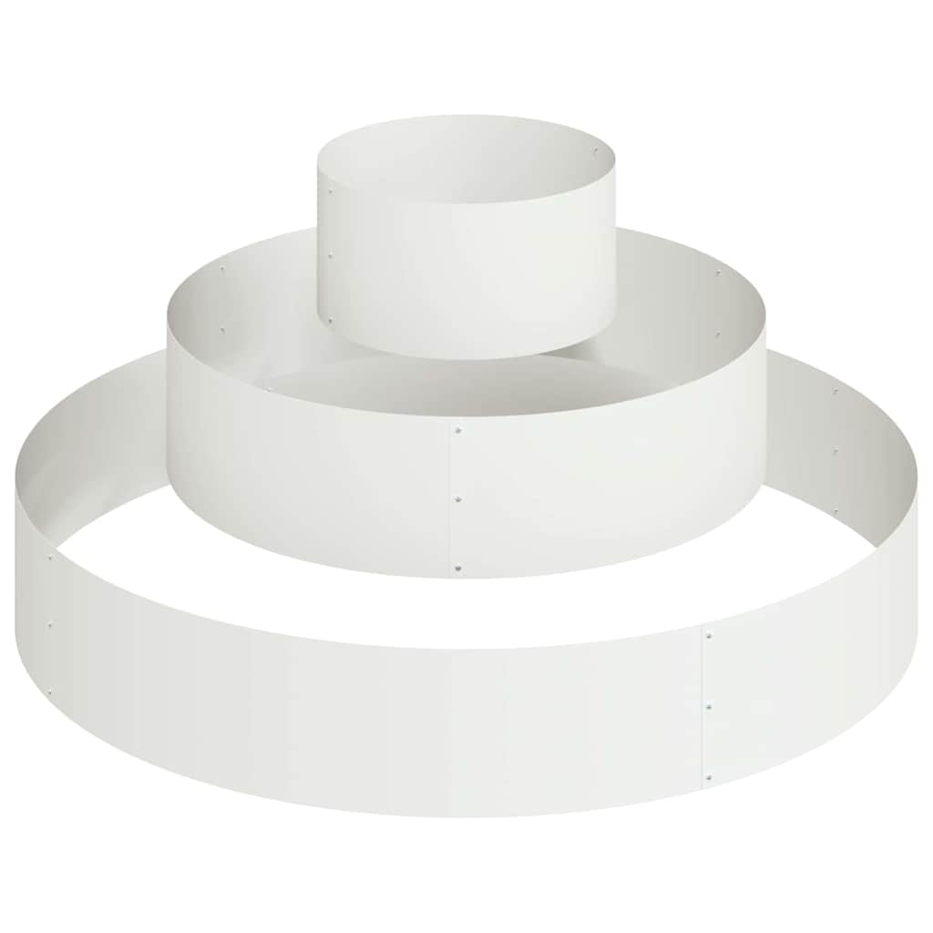 Vaso da giardino Bianco 120 x 120 x 20 cm Acciaio