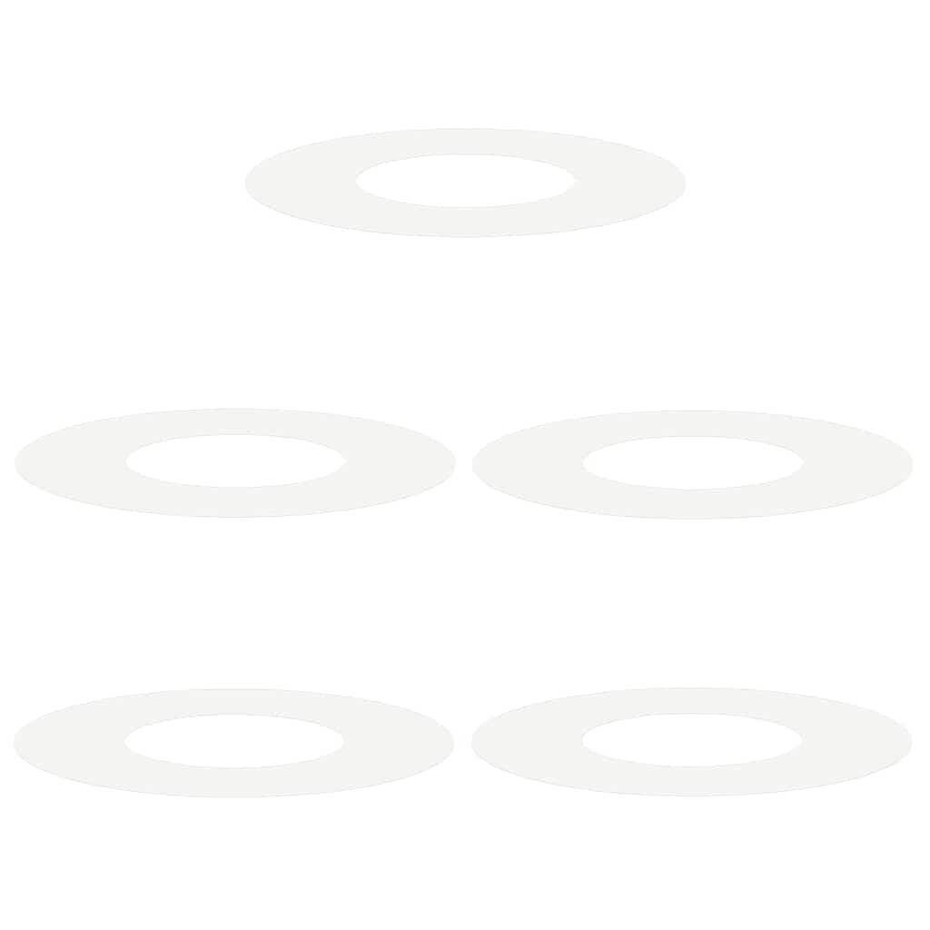 Anelli di Albero Piatto 5 pcs Bianco Ø30 / 60 cm Acciaio