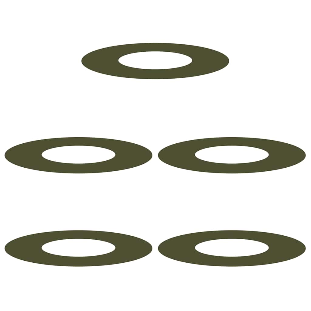 Anelli di Albero Piatto 5 pcs Oliver verde Ø30 / 60 cm Acciaio