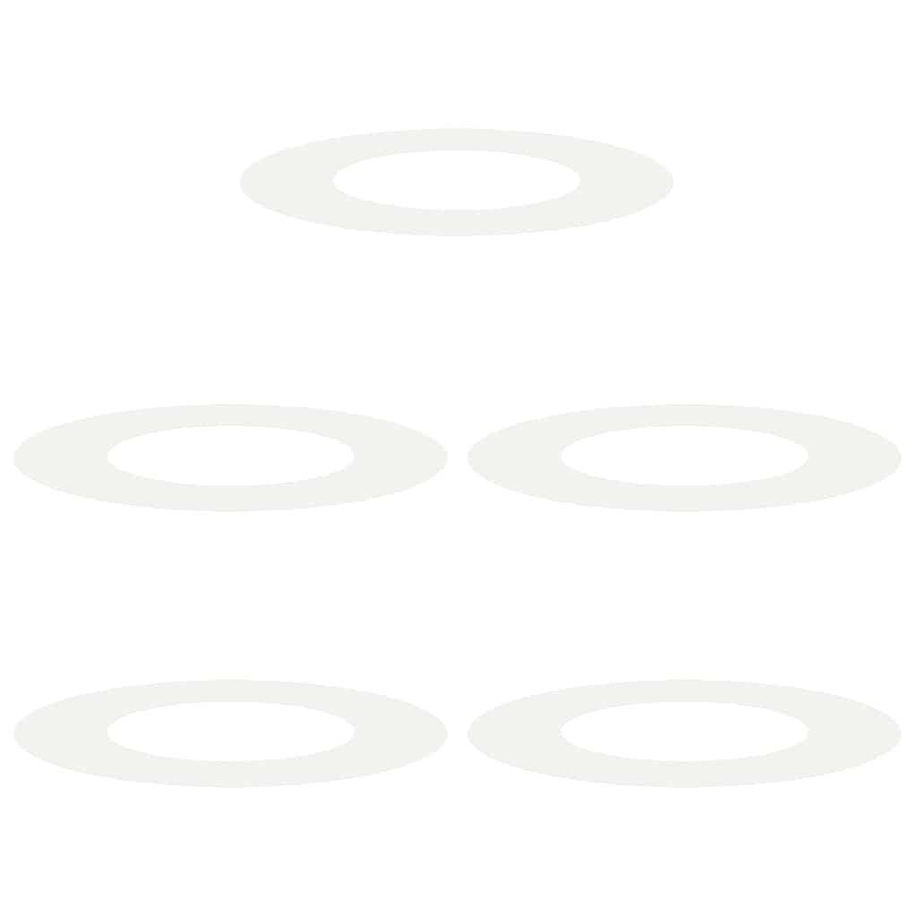 Anelli di Albero Piatto 5 pcs Bianco Ø40 / 70 cm Acciaio