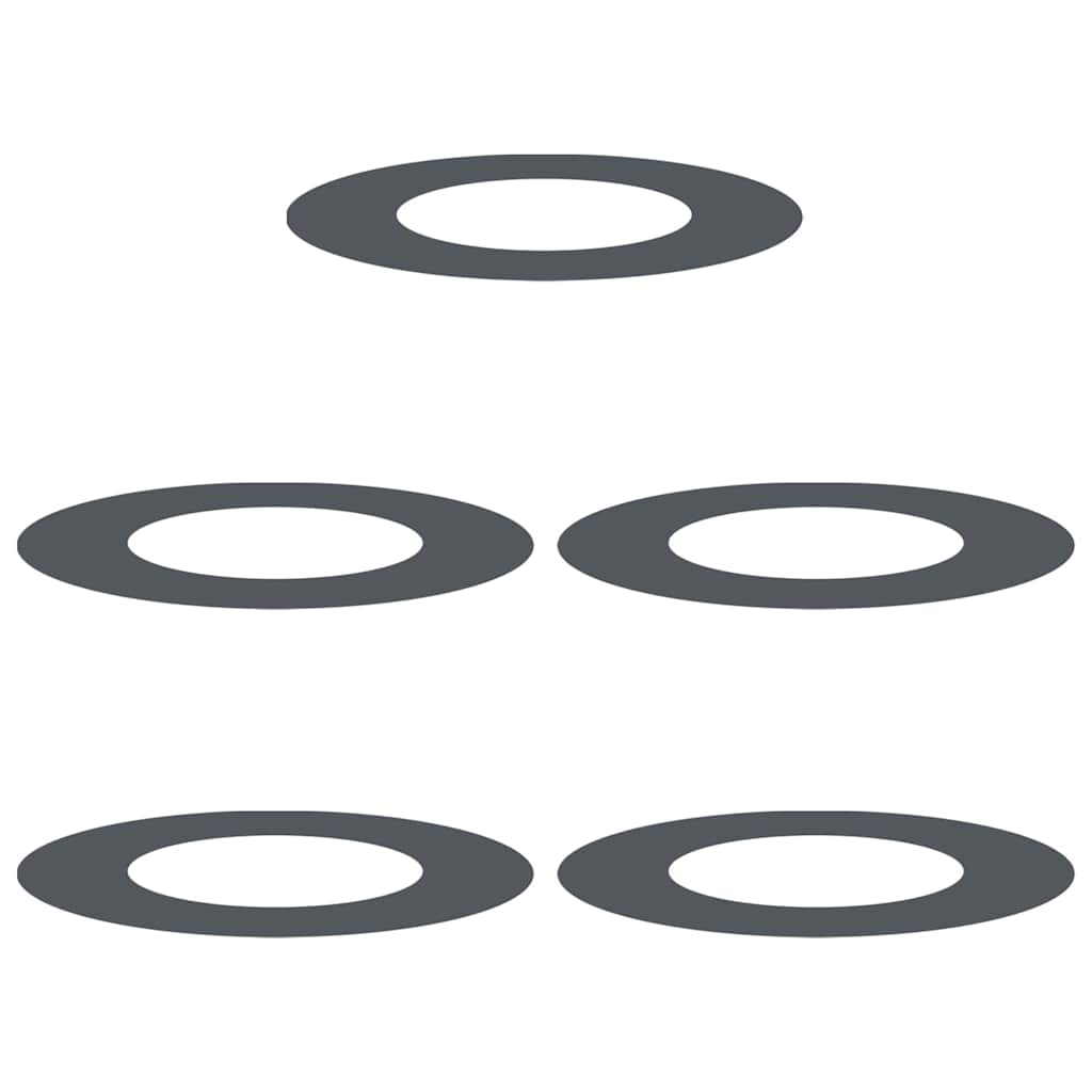 Anelli di Albero Piatto 5 pcs Antracite Ø40 / 70 cm Acciaio