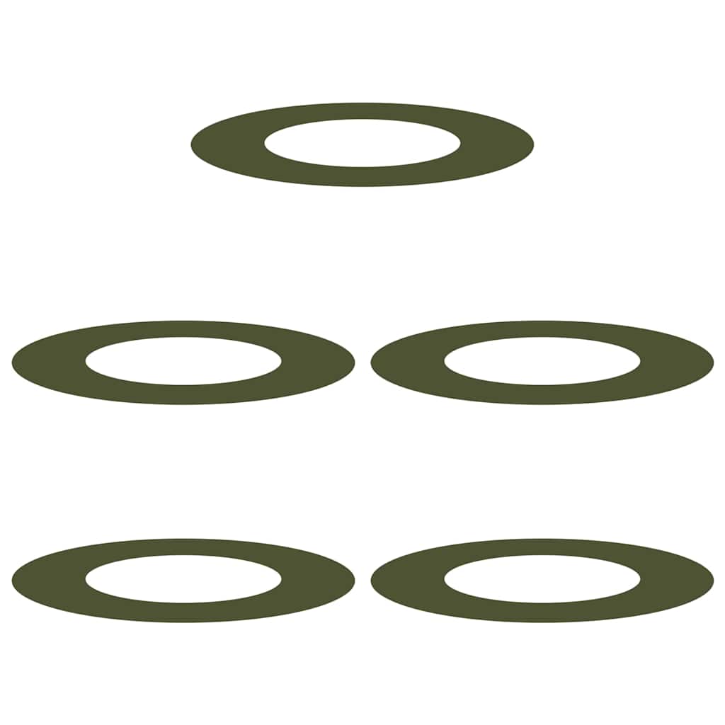 Anelli di Albero Piatto 5 pcs Oliver verde Ø40 / 70 cm Acciaio