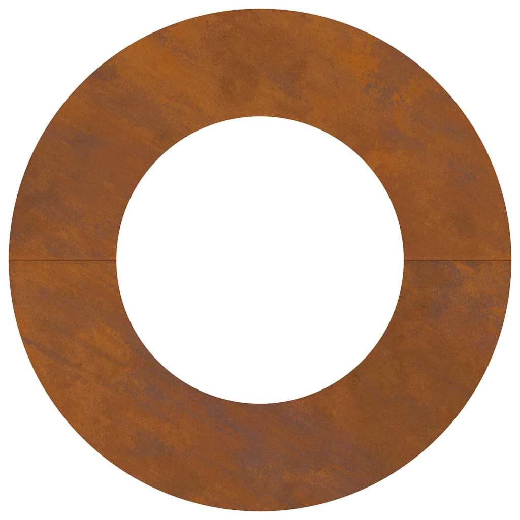 Anelli di Albero Piatto 5 pcs Marrone Ø40 / 70 cm acciaio corten