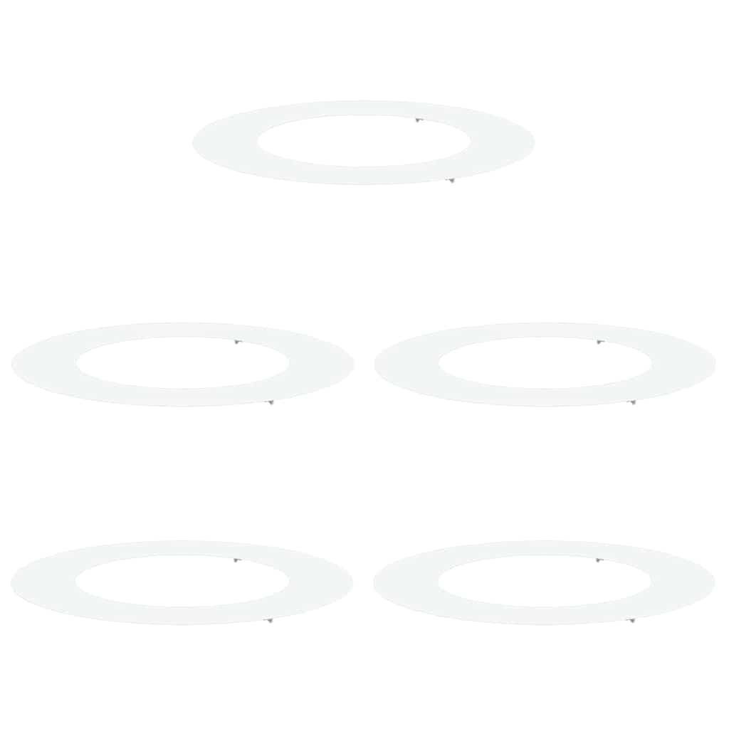 Anelli di Albero Piatto 5 pcs Bianco Ø50 / 80 cm Acciaio