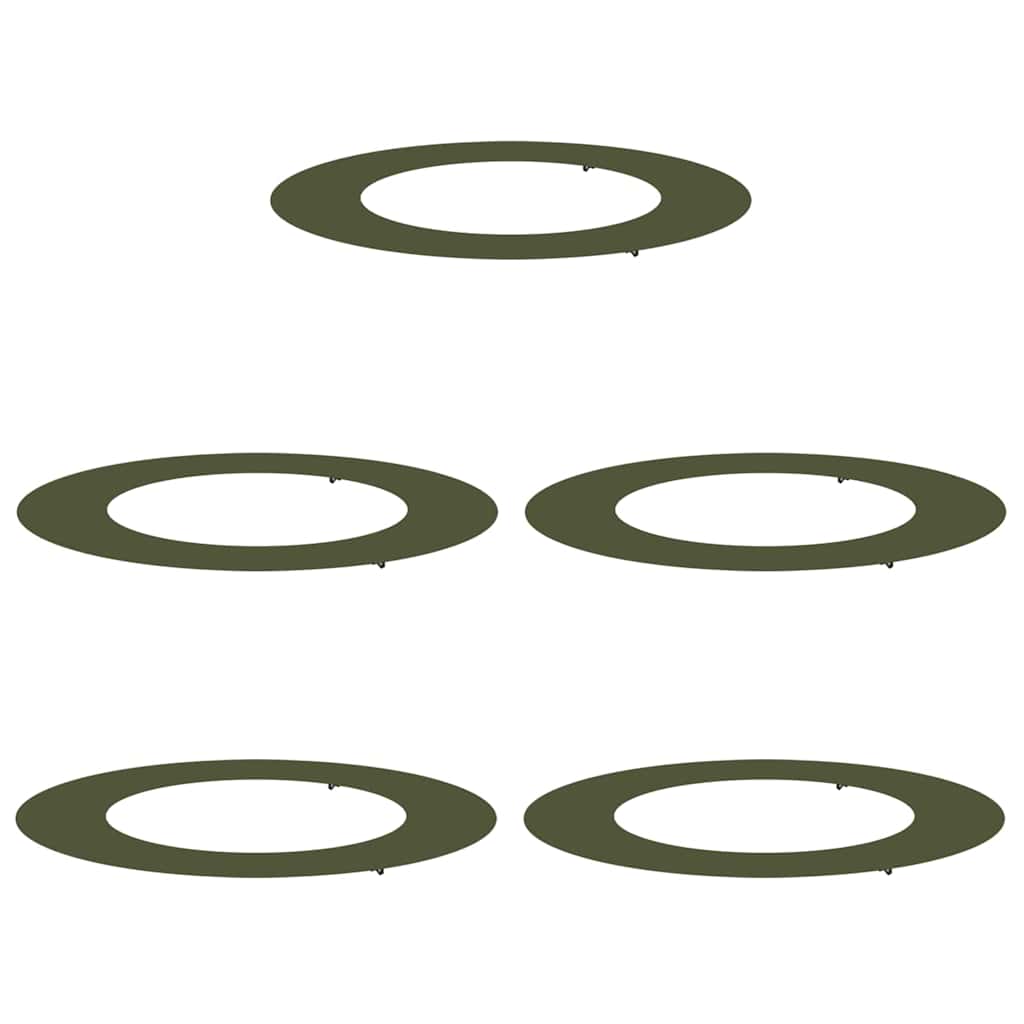 Anelli di Albero Piatto 5 pcs Oliver verde Ø30 / 60 cm Acciaio
