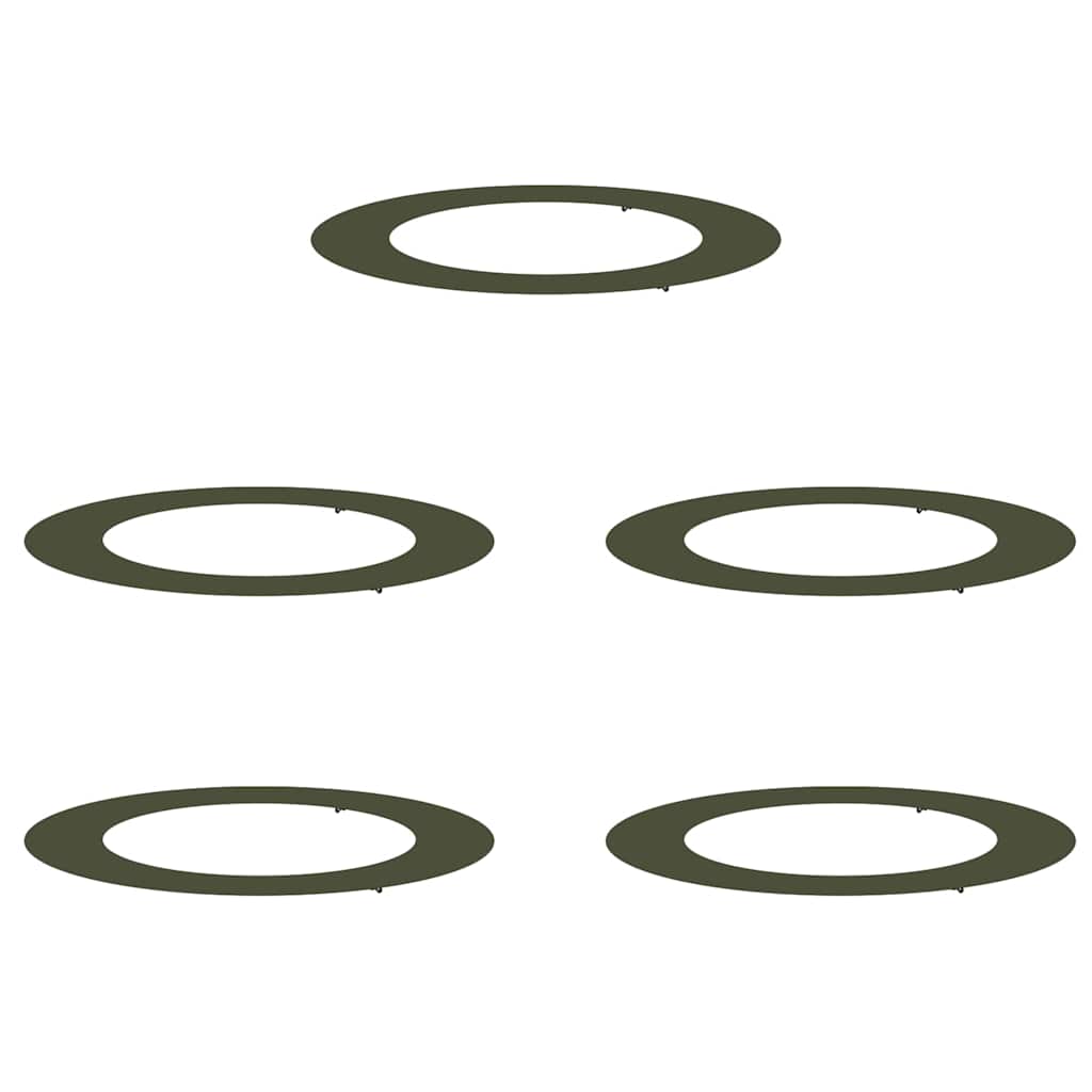 Anelli di Albero Piatto 5 pcs Oliver verde Ø30 / 60 cm Acciaio