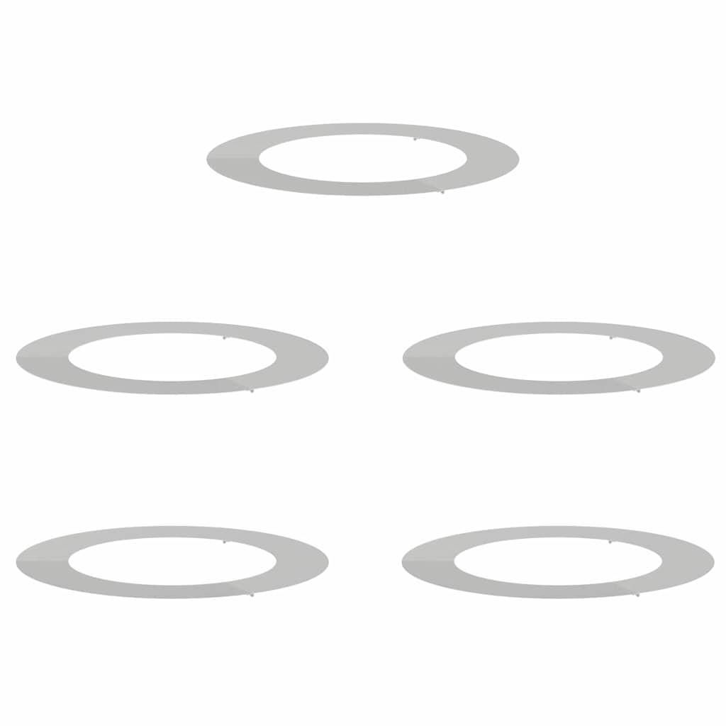 Anelli di Albero Piatto 5 pcs Argento Ø30 / 60 cm Acciaio zincato
