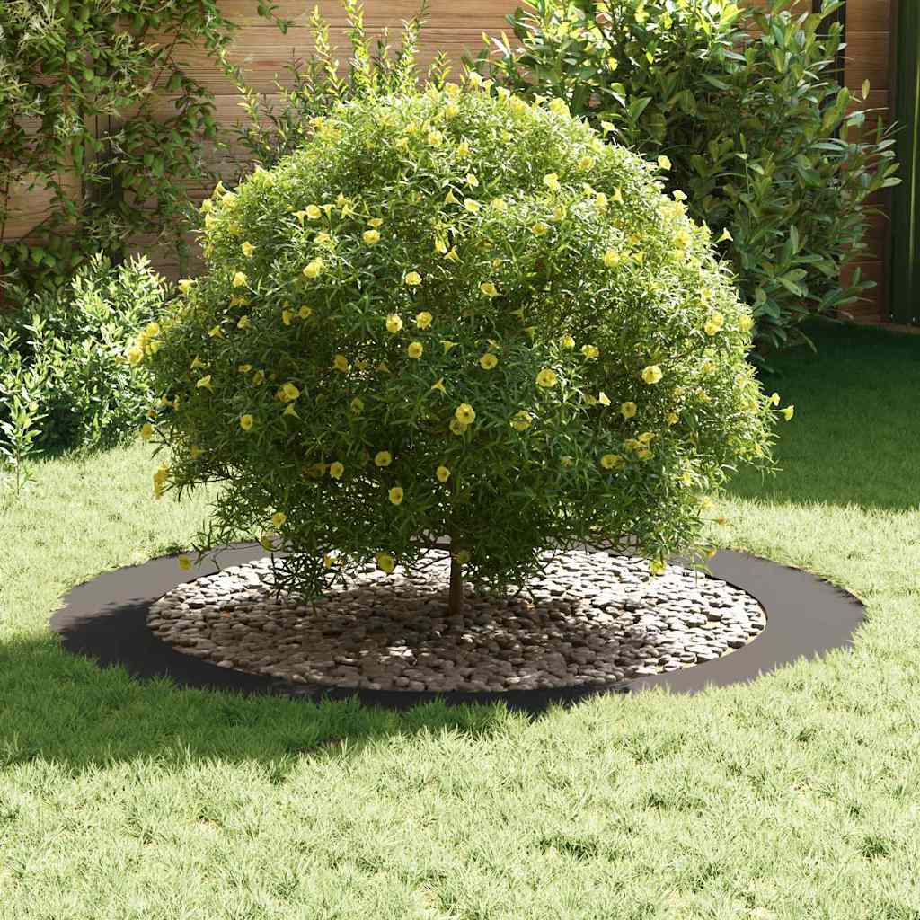Anelli di Albero Piatto 5 pcs Nero Ø90 / 120 cm Acciaio