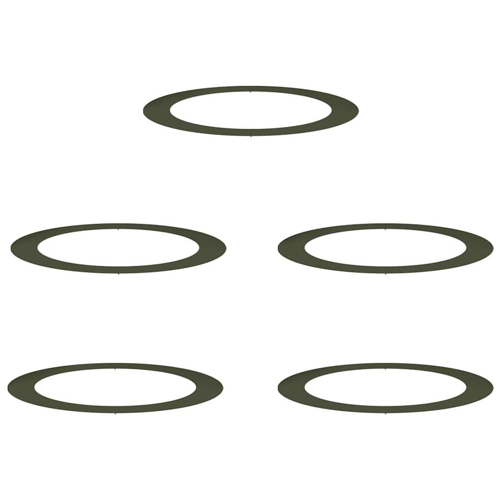 Anelli di Albero Piatto 5 pcs Oliver verde Ø90 / 120 cm Acciaio