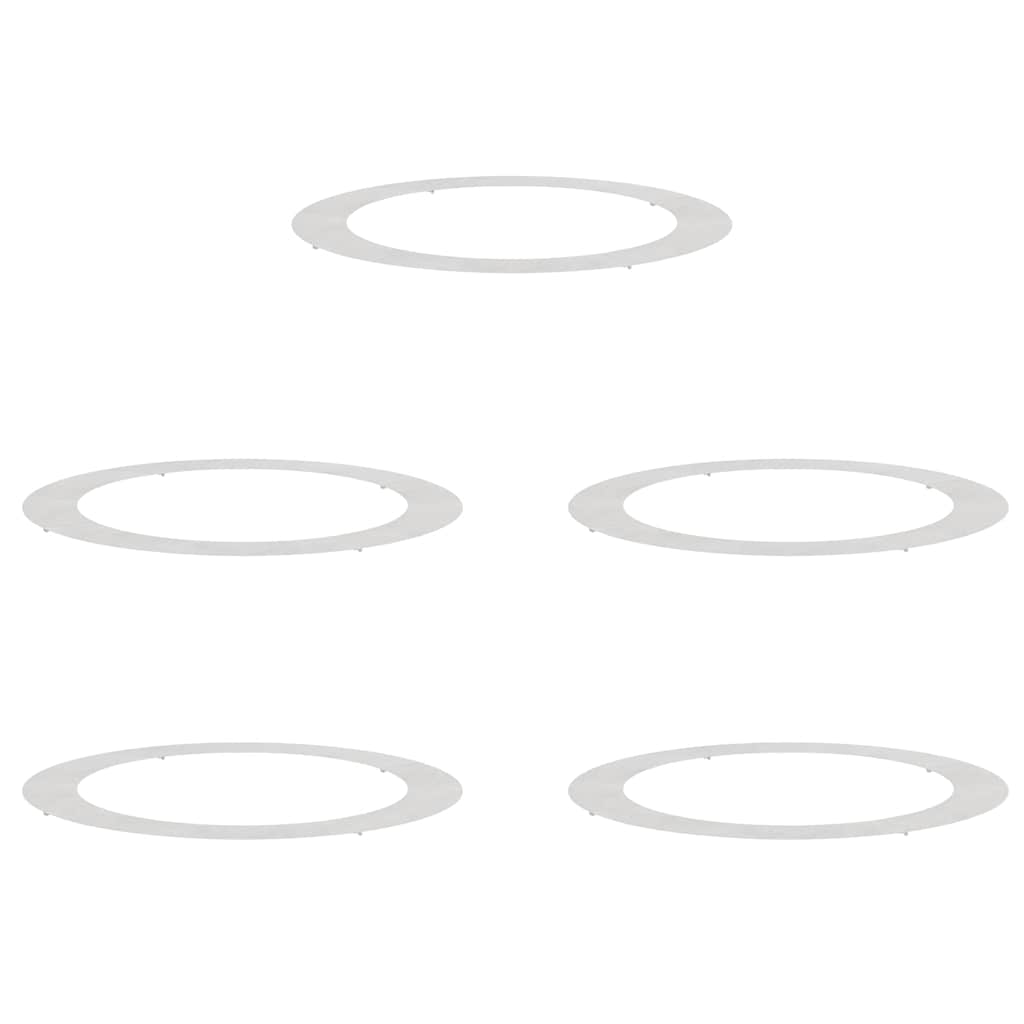Anelli di Albero Piatto 5 pcs Argento Ø90 / 120 cm