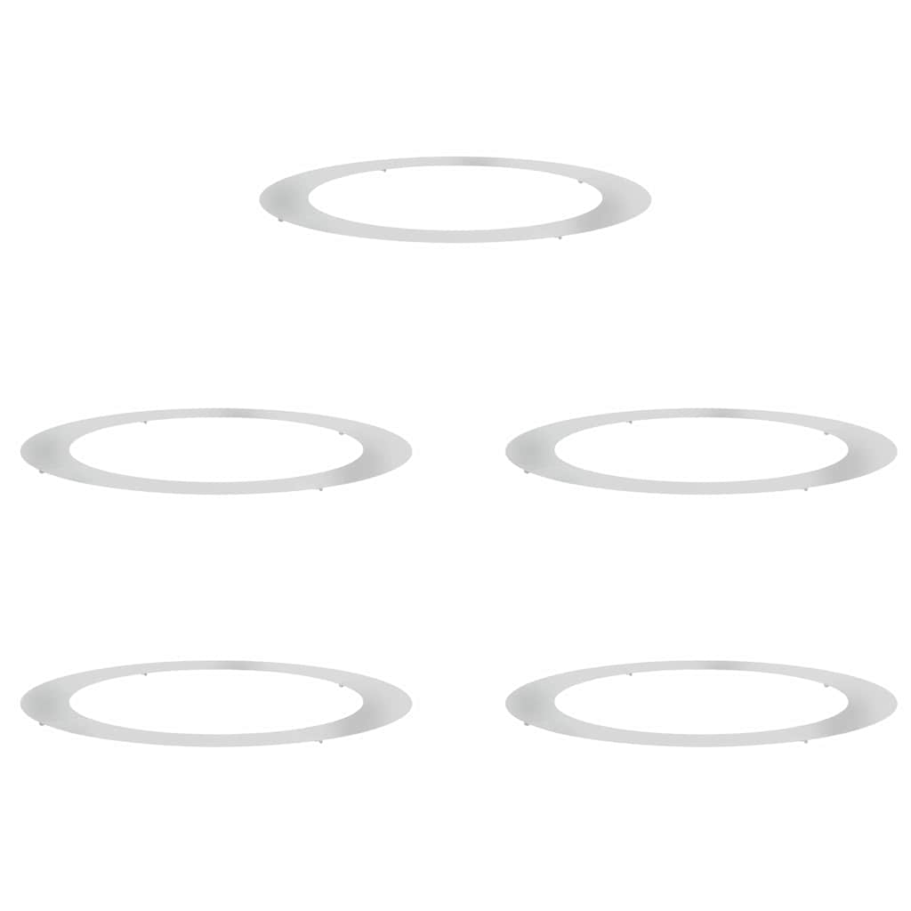 Anelli di Albero Piatto 5 pcs Argento Ø90 / 120 cm