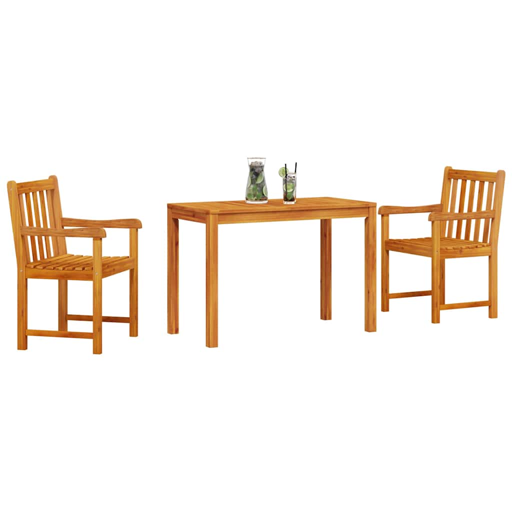 Set da Pranzo per Giardino 3 pz Marrone - homemem39