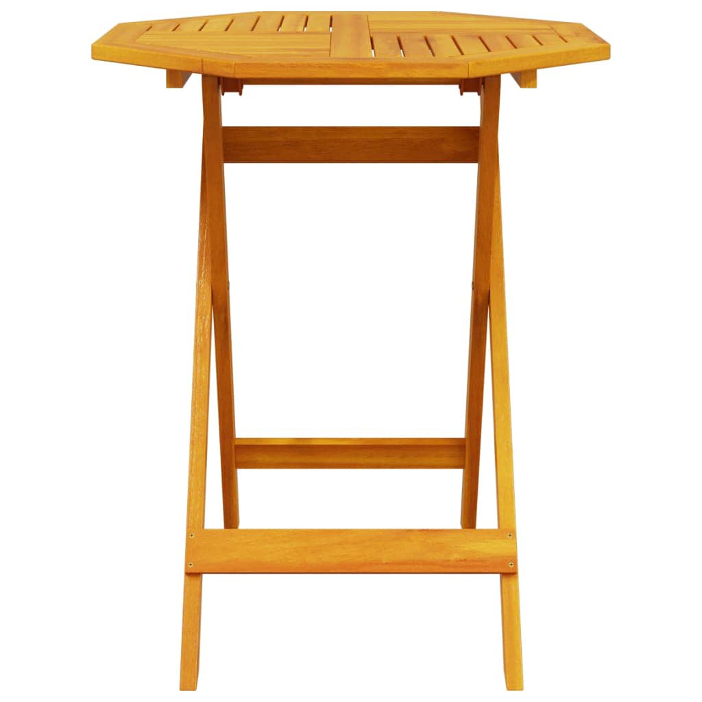 Set Bistro Pieghevole 3 pz Marrone Legno di Acacia Massello