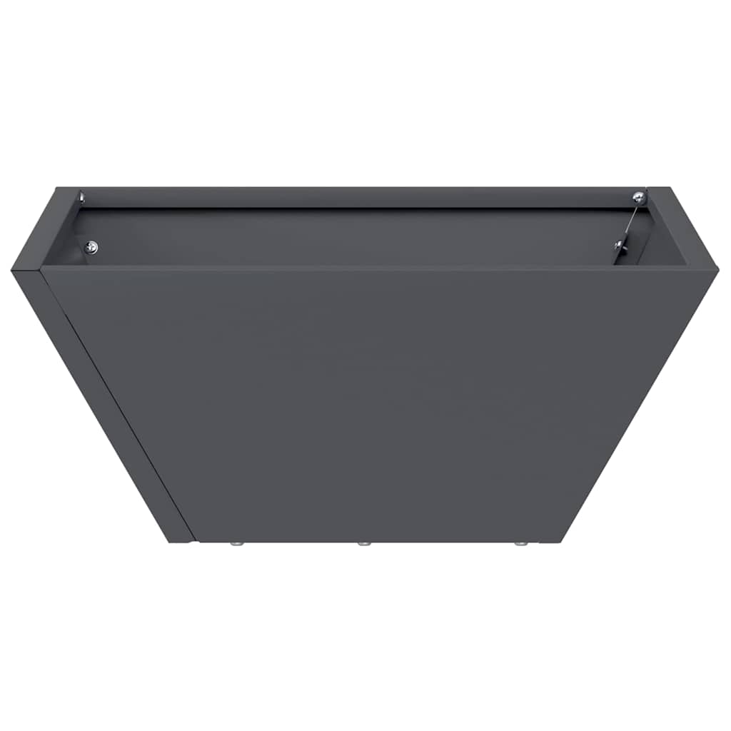 Vaso a Ciotola da Giardino 5 pcs Antracite 35 x 35 x 15 cm