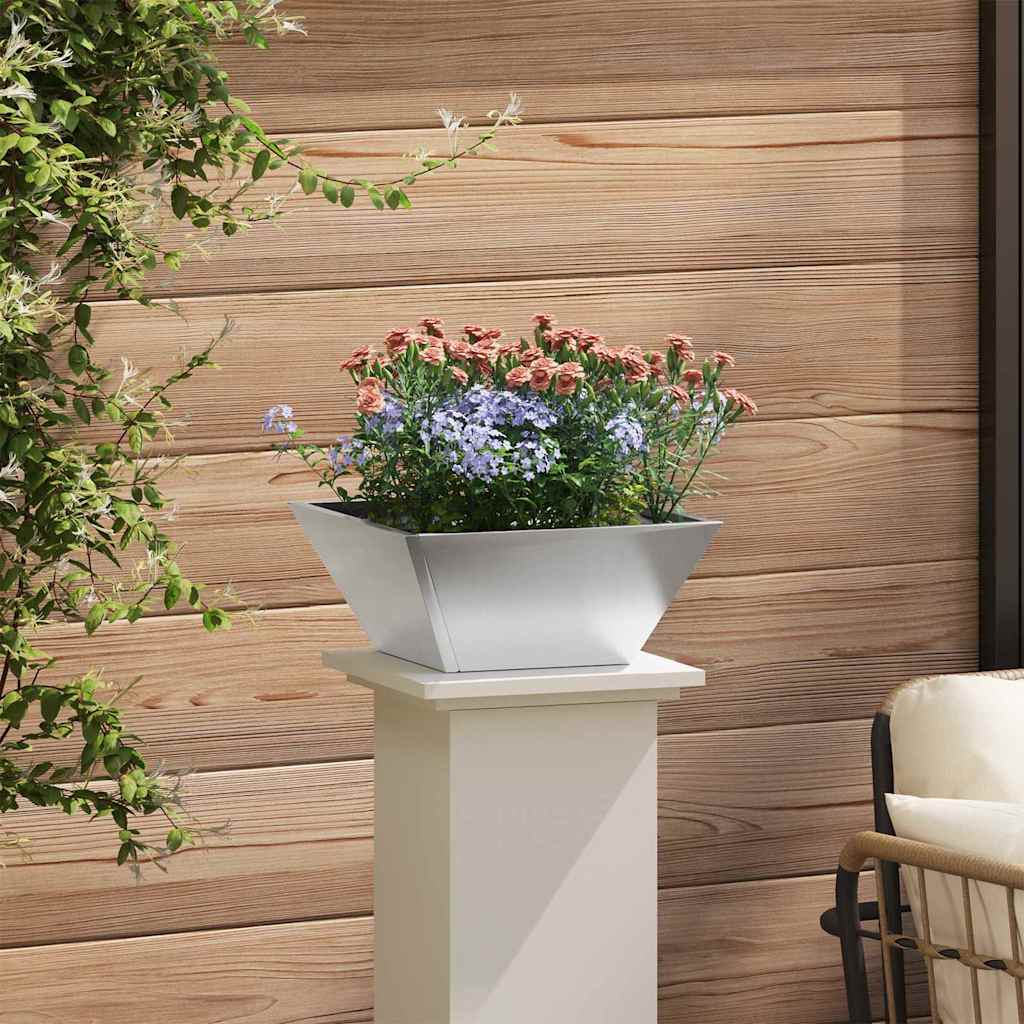 Vaso a Ciotola da Giardino 5 pcs Argento 35 x 35 x 15 cm