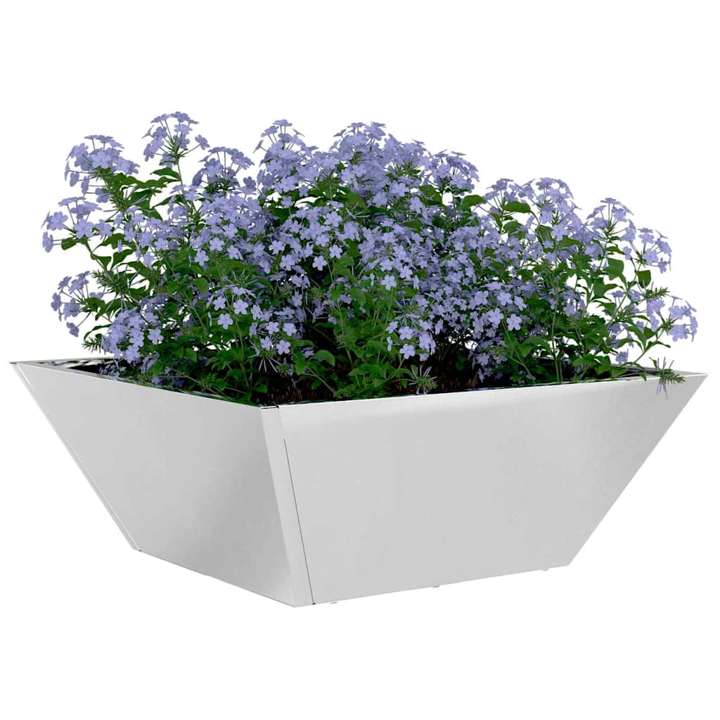 Vaso a Ciotola da Giardino Argento 40 x 40 x 15 cm
