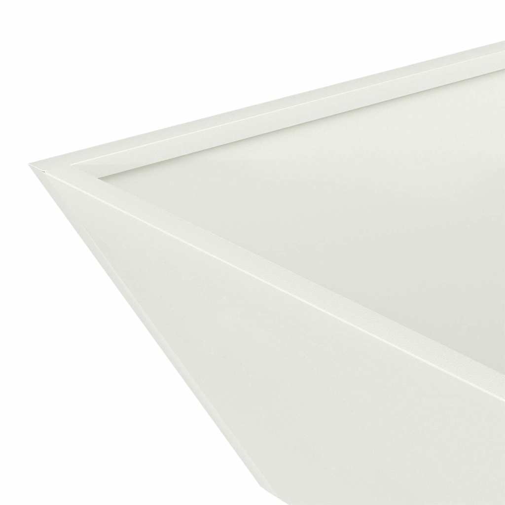 Vaso a Ciotola da Giardino Bianco 50 x 50 x 15 cm Acciaio