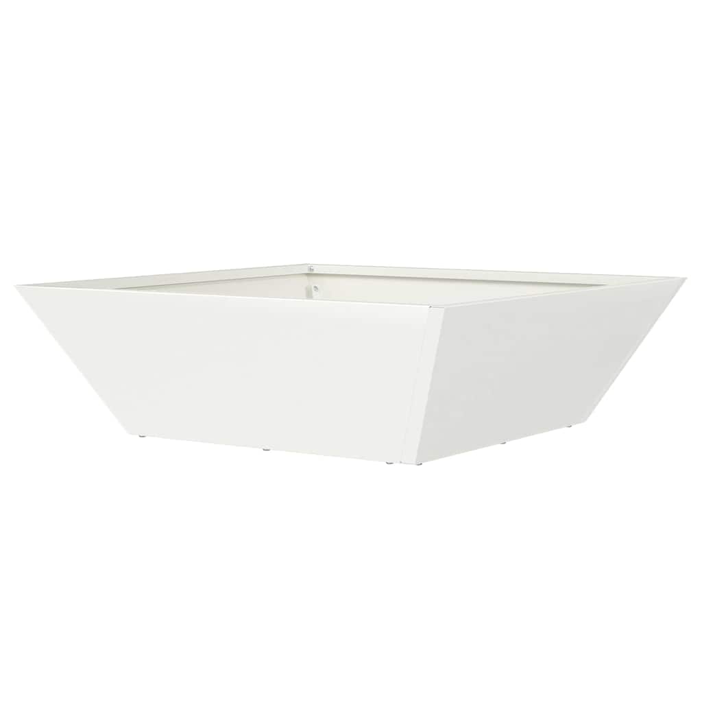 Vaso a Ciotola da Giardino 5 pcs Bianco 50 x 50 x 15 cm Acciaio