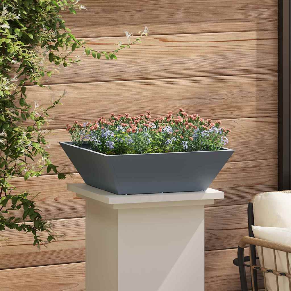 Vaso a Ciotola da Giardino 5 pcs Antracite 50 x 50 x 15 cm