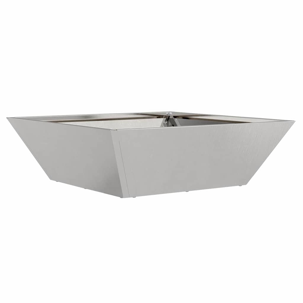 Vaso a Ciotola da Giardino Argento 50 x 50 x 15 cm