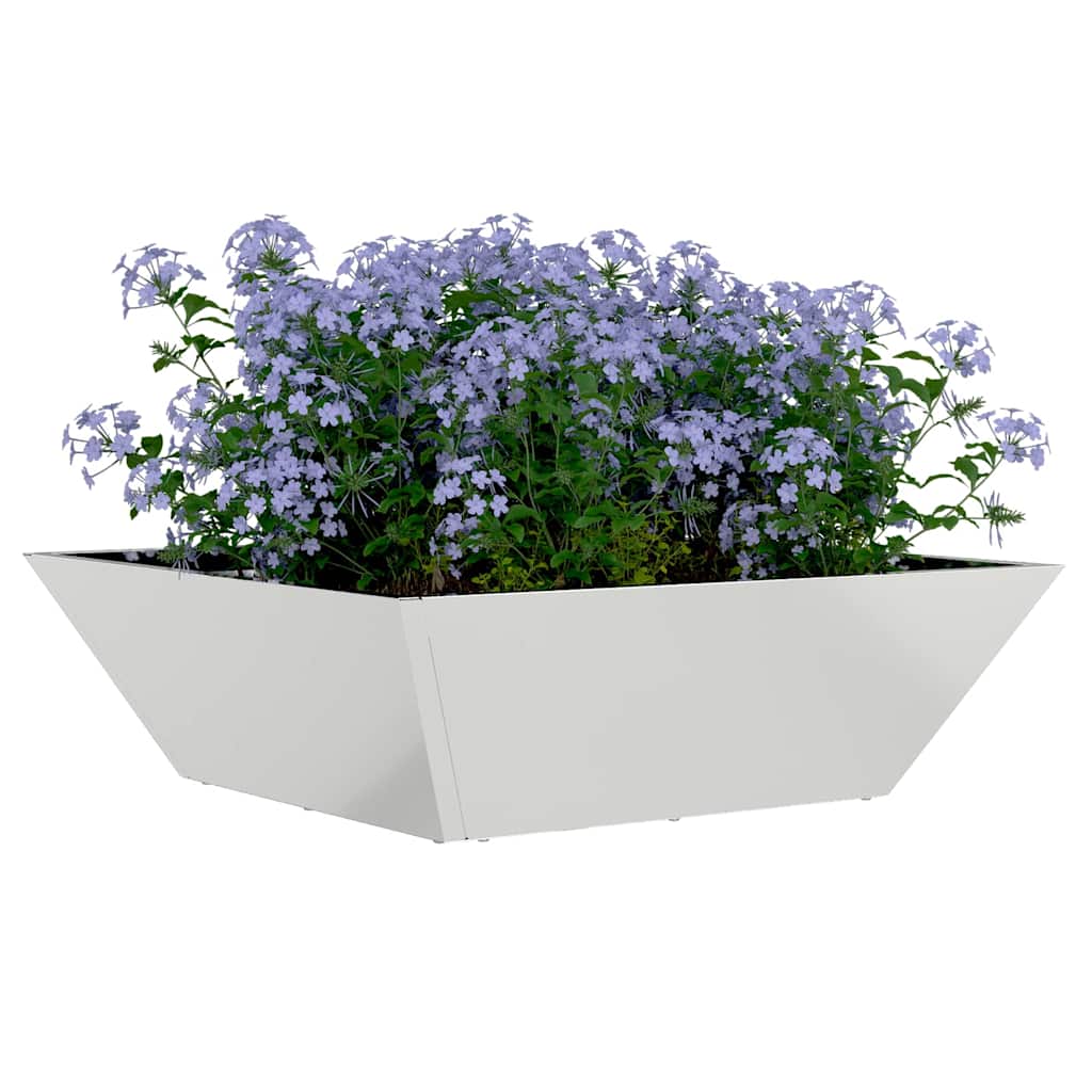 Vaso a Ciotola da Giardino Argento 50 x 50 x 15 cm