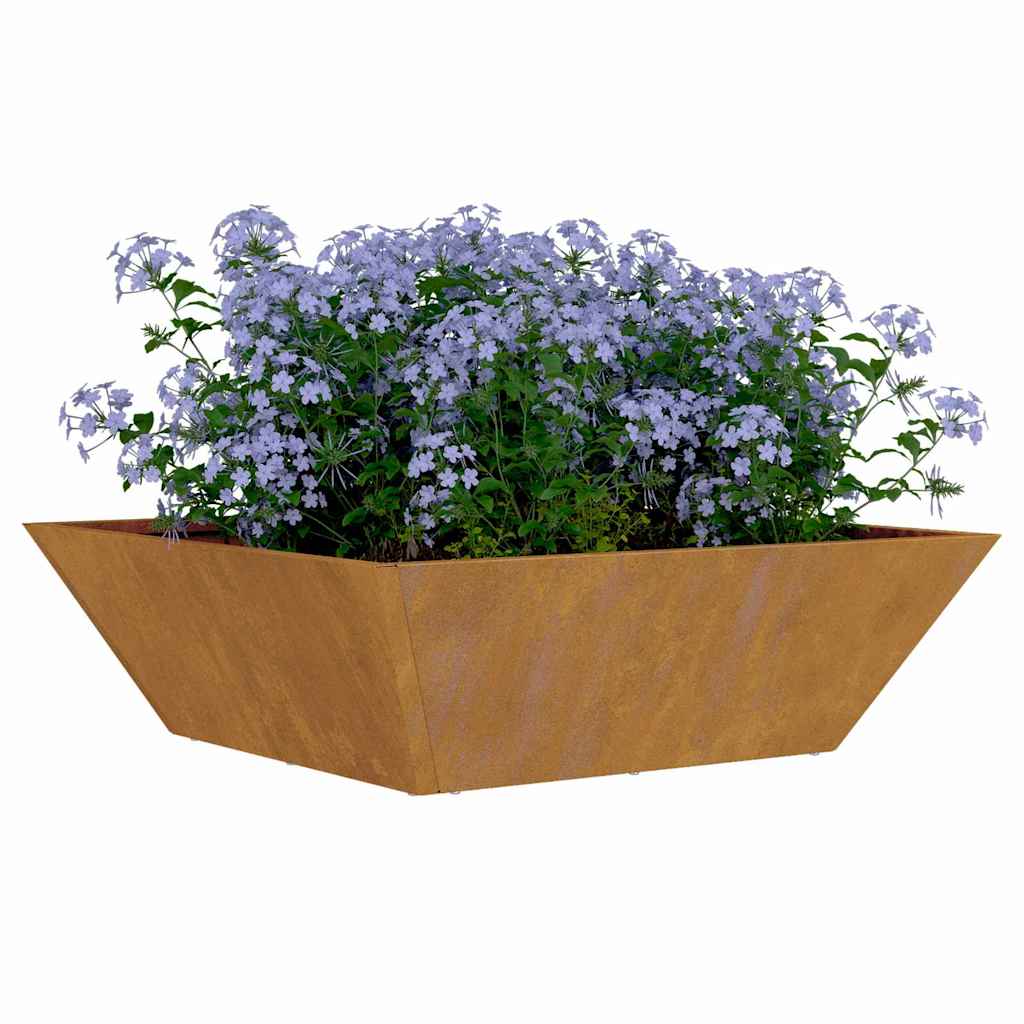 Vaso a Ciotola da Giardino 5 pcs Ruggine 50 x 50 x 15 cm