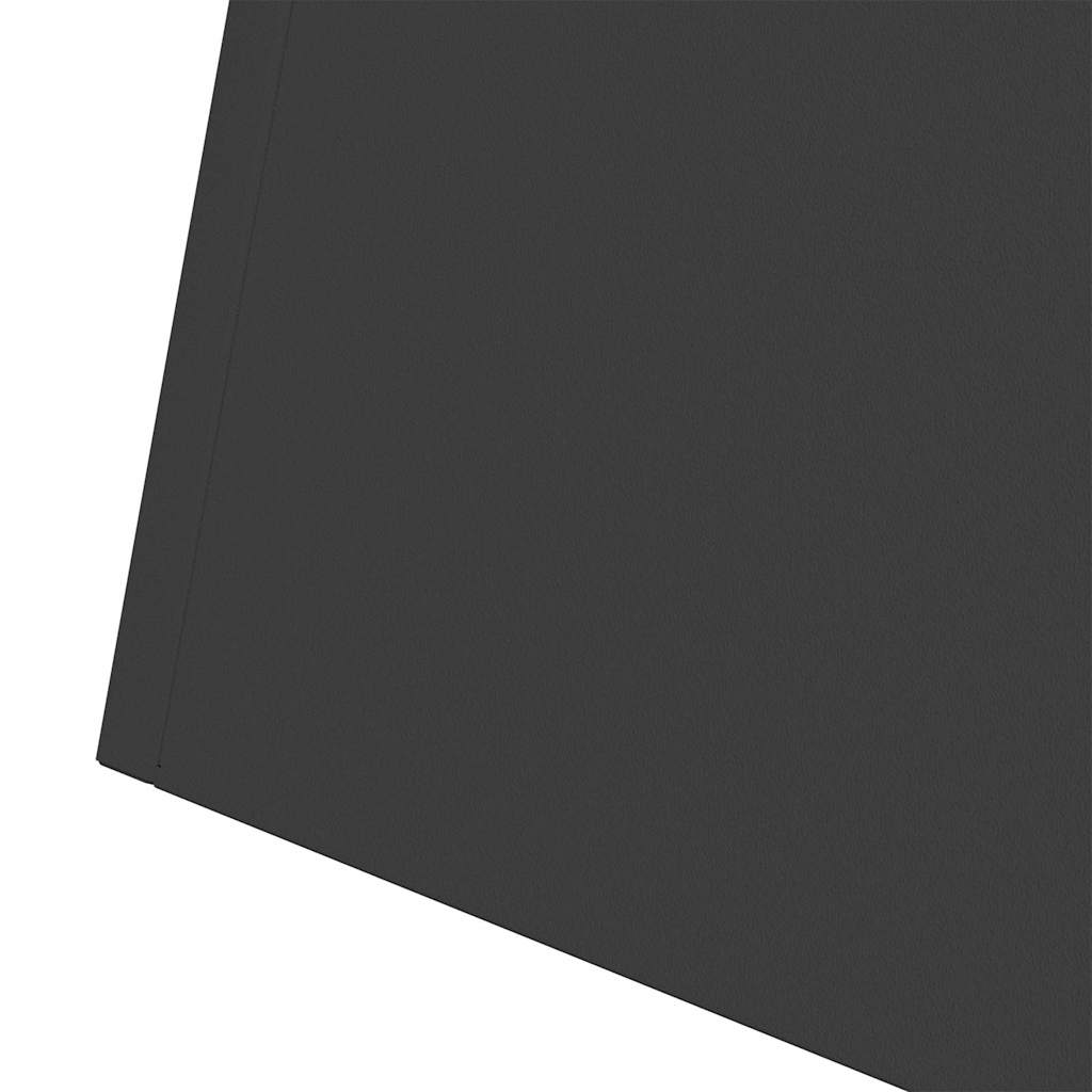 Vaso a Pilastro 2 pcs Nero 35 x 35 x 73 cm Acciaio