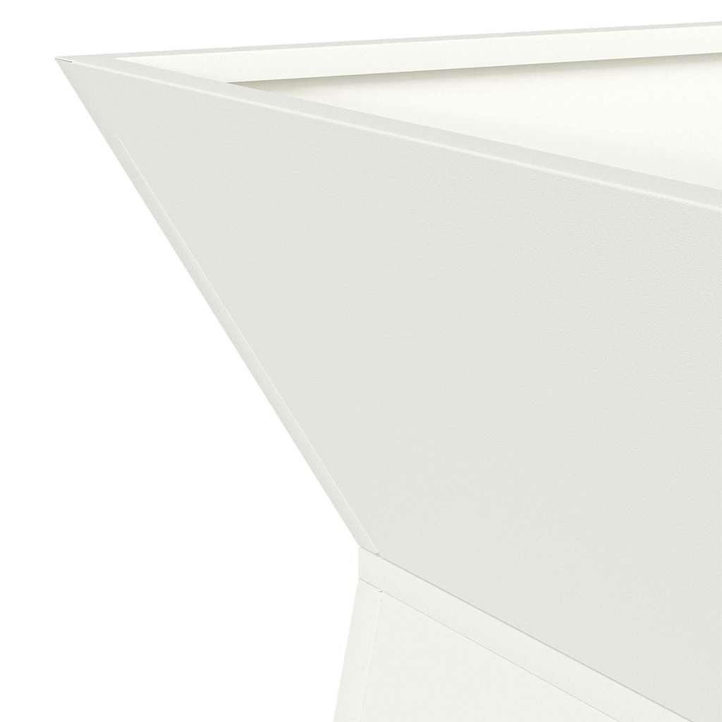 Vaso a Pilastro Bianco 35 x 35 x 73 cm Acciaio