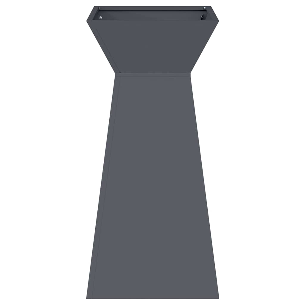 Vaso a Pilastro Antracite 35 x 35 x 73 cm Acciaio