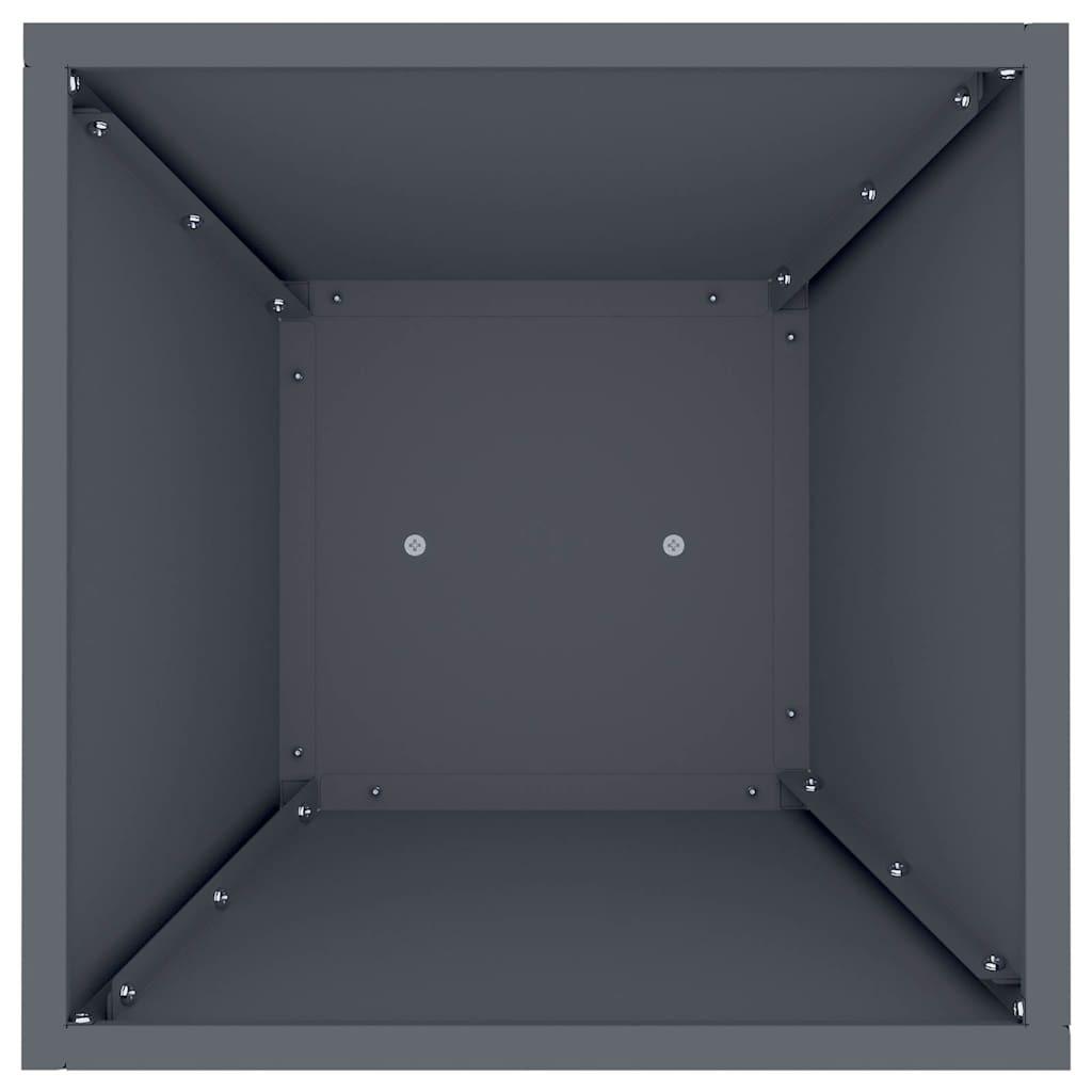 Vaso a Pilastro Antracite 35 x 35 x 73 cm Acciaio