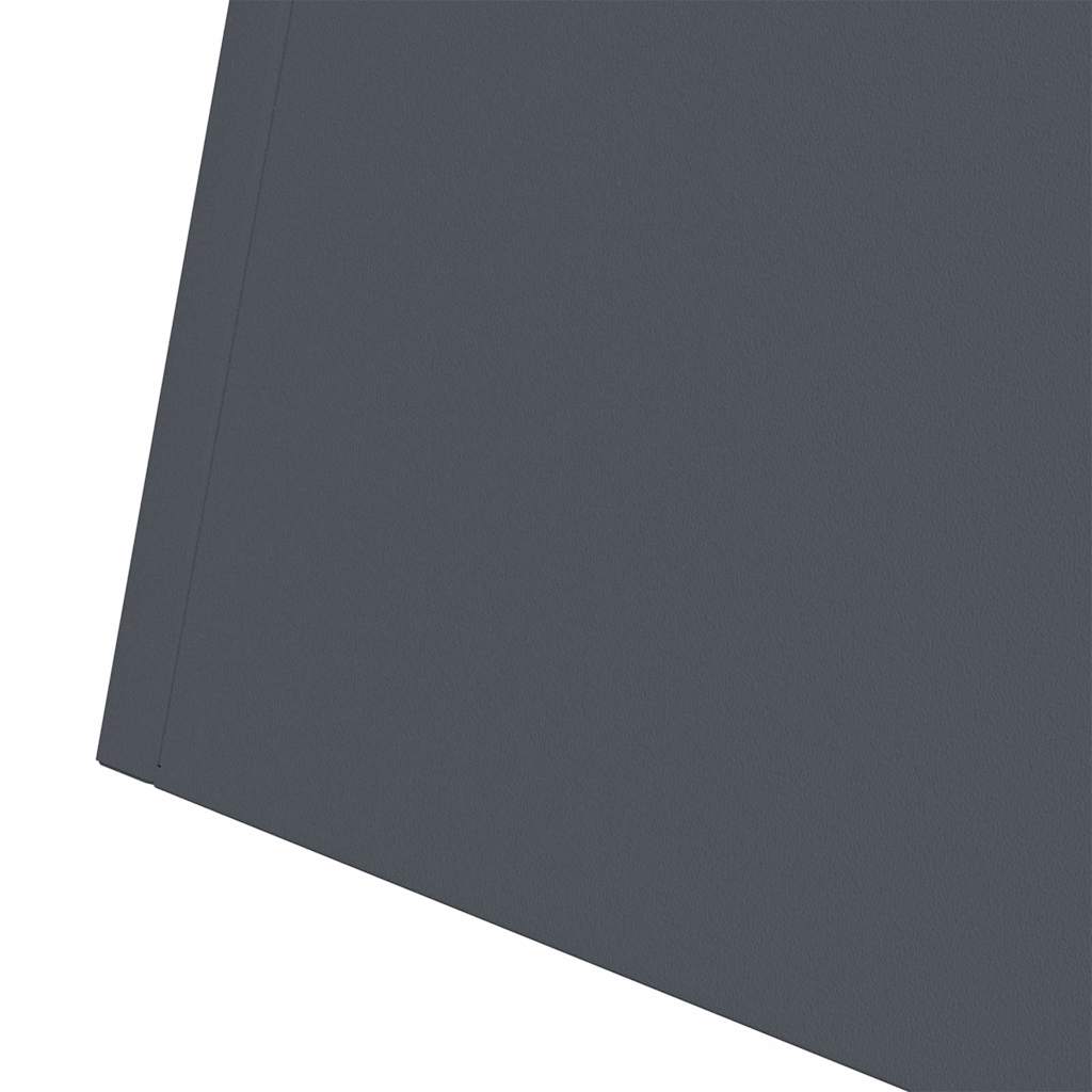 Vaso a Pilastro 2 pcs Antracite 35 x 35 x 73 cm Acciaio